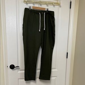 Women's Dark Green Drawstring Trousers